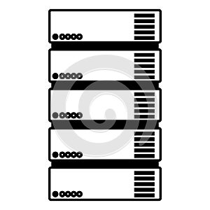 Tower server isometric icon