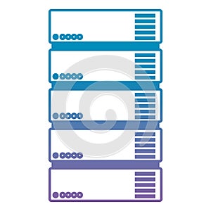 Tower server isometric icon