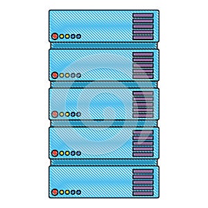 Tower server isometric icon