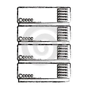 Tower server isometric icon