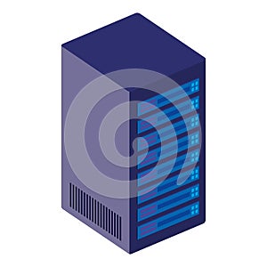 Tower server isometric icon