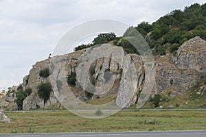 tower-shaped Mesozoic rocks made of coralline limestone