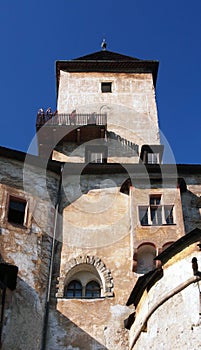 Věž a vyhlídková terasa Oravského hradu