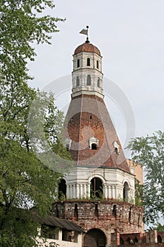 The Tower of Simonov Monastery in Moscow. During the 15th century, the cloister was the richest in Moscow.