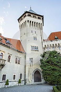 Tower of Smolenice castle, built in the 15th century, in Little Carpathians SLOVAKIA