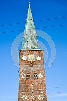 Tower and spire, Aarhus Cathedral, Denmark