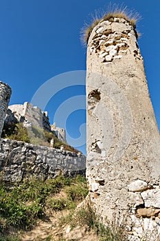 Tower of Spis Castle in Slovakia.