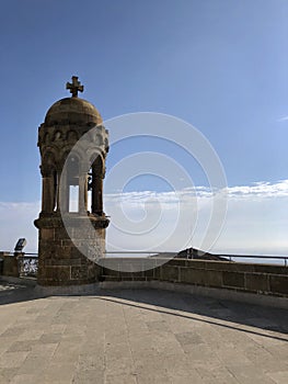 Tower at the square from the expiatory Church photo