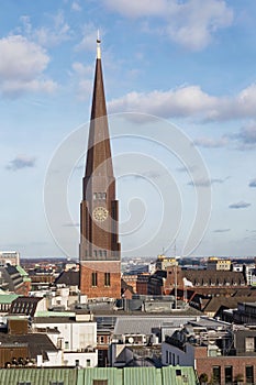 Tower of the St. James` Church in Hamburg