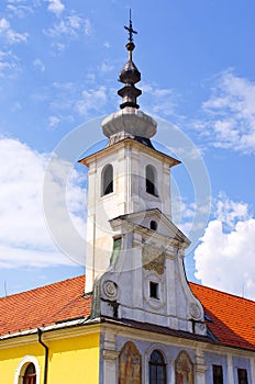 Tower of St. John church in Spisske Podhradie, Slovakia
