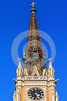 Tower of St. Mary's Cathedral in Novi Sad