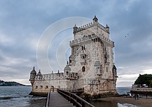 Tower of St Vincent, Torre de Belem in Lisbon, Portugal, Europe