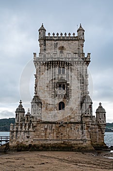 Tower of St Vincent, Torre de Belem in Lisbon, Portugal, Europe