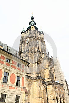 Tower of St. Vitus Cathedral on Prague Castle