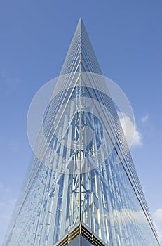 The tower Stadttor of Dusseldorf in Germany