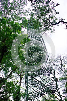 Tower staircase, Arenal Observatory, Costa Rica, Central America
