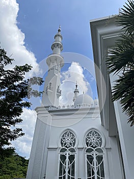 Tower Standing Tall During The Day With Cloudy Sky Background