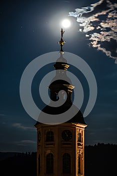 Tower of the Stiftskirche at Night