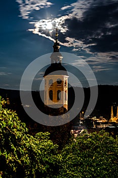 Tower of the Stiftskirche at Night