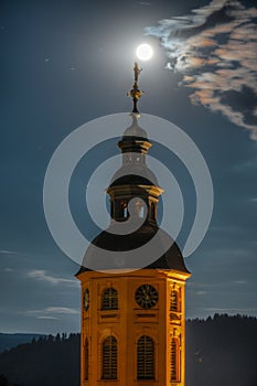 Tower of the Stiftskirche at Night