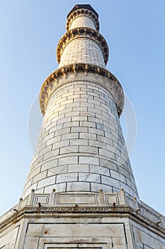 Tower of the Taj Mahal in the early morning, Agra, Uttar Pradesh, India