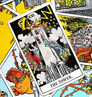 The Tower Tarot Card Sudden and unexpected change, upheaval, destruction, ruin, catastrophe