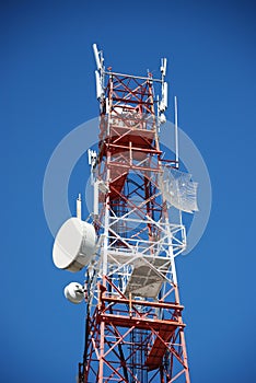 Tower with telecommunications antennas