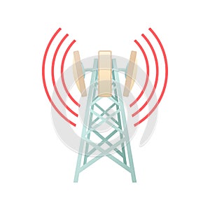 Tower with telecommunications equipment icon