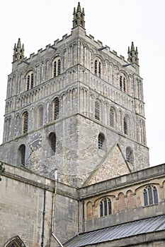 Tower of Tewkesbury Abbey Church, England