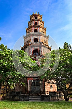 The Tower of Thien Mu Pagoda in Hue, Vietnam