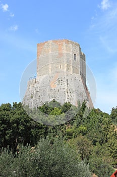 Tower of Tintinnano in Castiglione d`Orcia