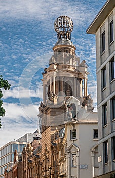 Tower on top of English National Opera off Trafalgar Square, London, UK