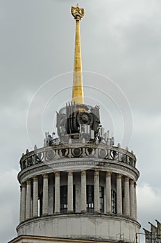 Tower top of Expocenter of Ukraine in Kyiv Ukraine