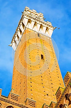 Tower Torre del Mangia in Siena, Italy