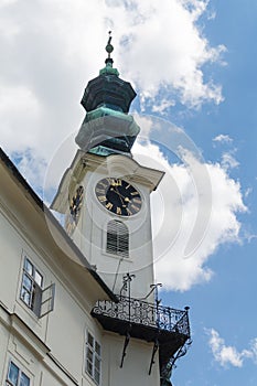 Tower of Town Hall in Banska Stiavnica, Slovakia