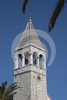 Tower, in Trogir, port and historical city on the Adriatic sea coast, Split-Dalmatia region, Croatia