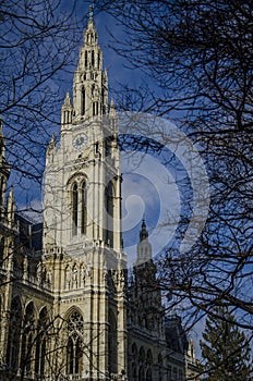 The tower from Vienna's Town Hall (Rathaus)