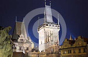 Tower -- view from the Charles Bridge in Prague, Czech Republic