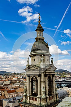 Tower view of St.Stephen`s basilica seen from the top photo