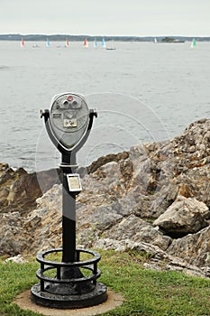 Tower viewer at a seaside park