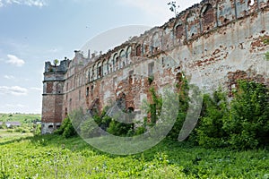 Tower and wall of mediaeval castle in Stare Selo, Ukraine