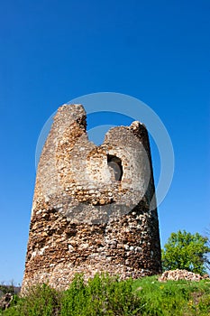 Tower and wall, remains of fortress from Roman times