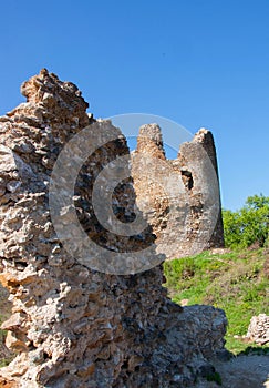 Tower and wall, remains of fortress from Roman times