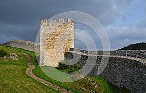 Tower of Spissky hrad or Spis Castle in Slovakia