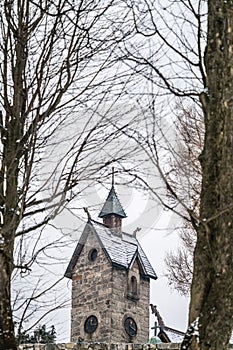 The tower of the Wang Temple in Karpacz