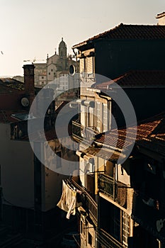 tower with watch on City Hall building Porto on Liberdade Square, Porto, Portugal - sep 2022