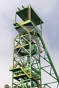 Tower of a well extraction of a mine, Spain