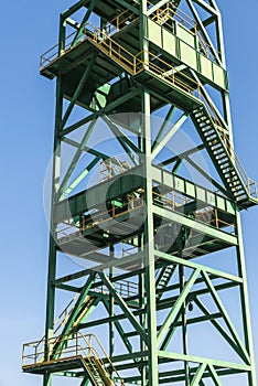 Tower of a well extraction of a mine, Spain