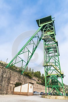 Tower of a well extraction of a mine, Spain