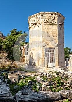 Tower of Winds or Aerides in Roman Agora, Athens, Greece